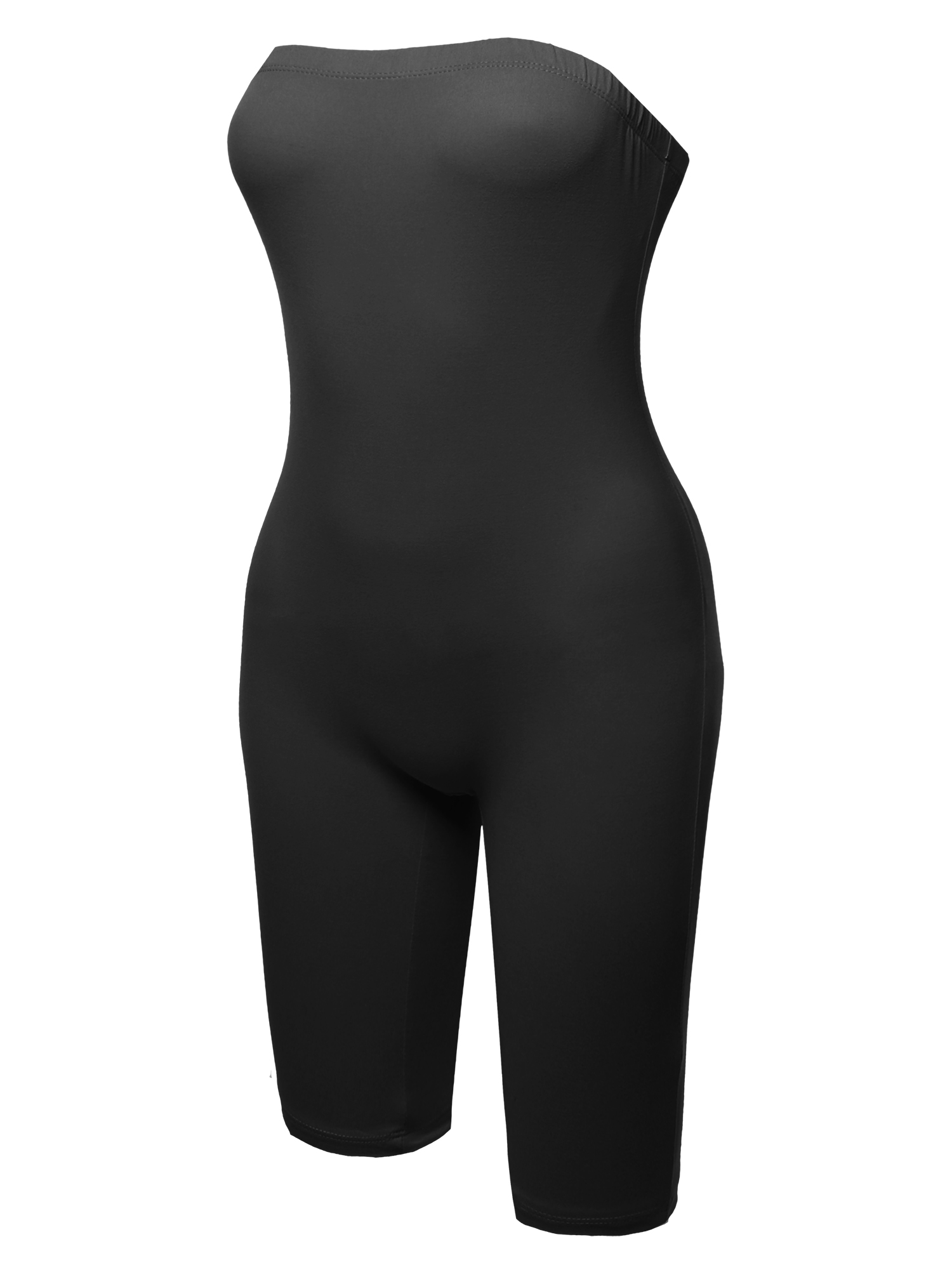 black biker short bodysuit