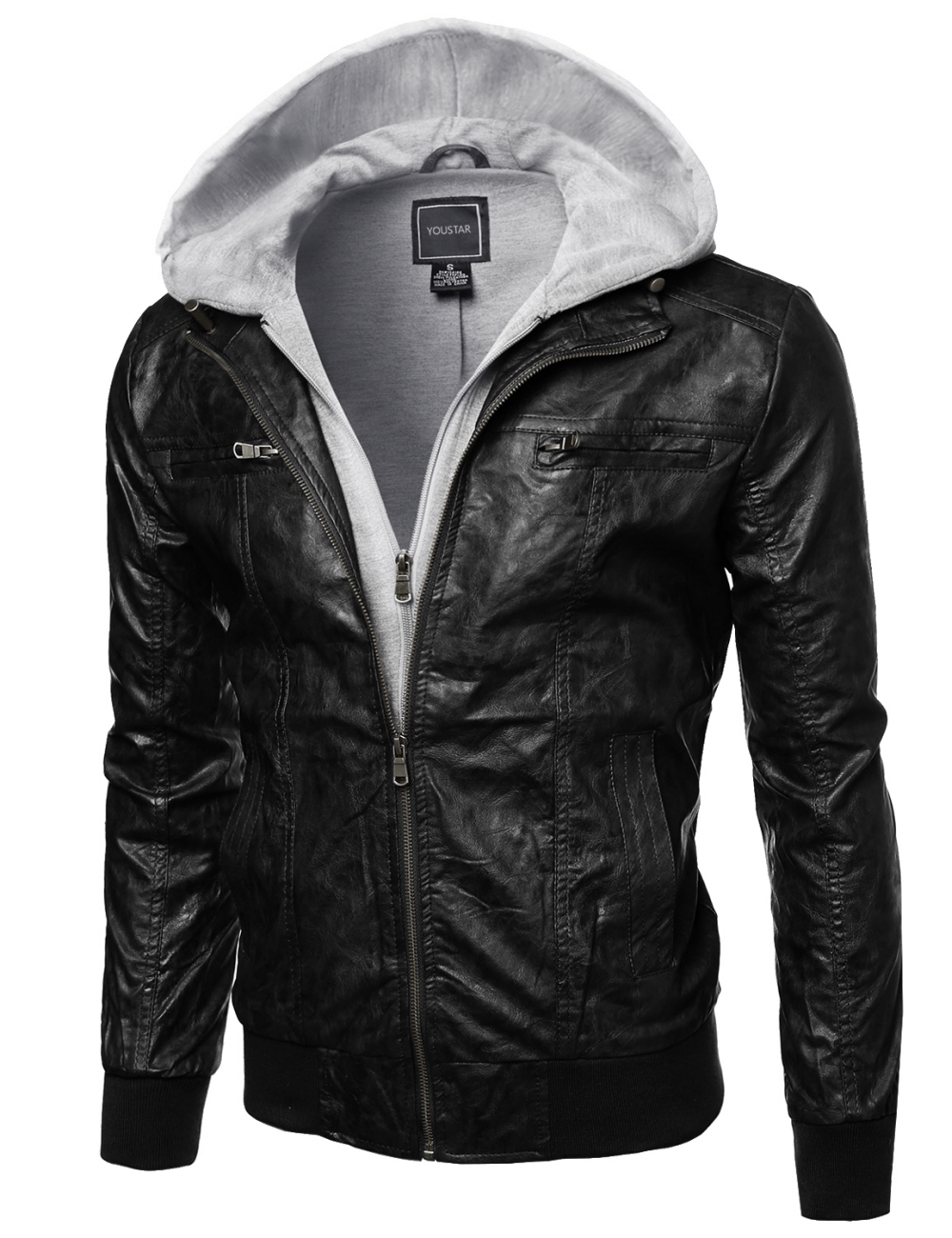 jacket with attached hoodie