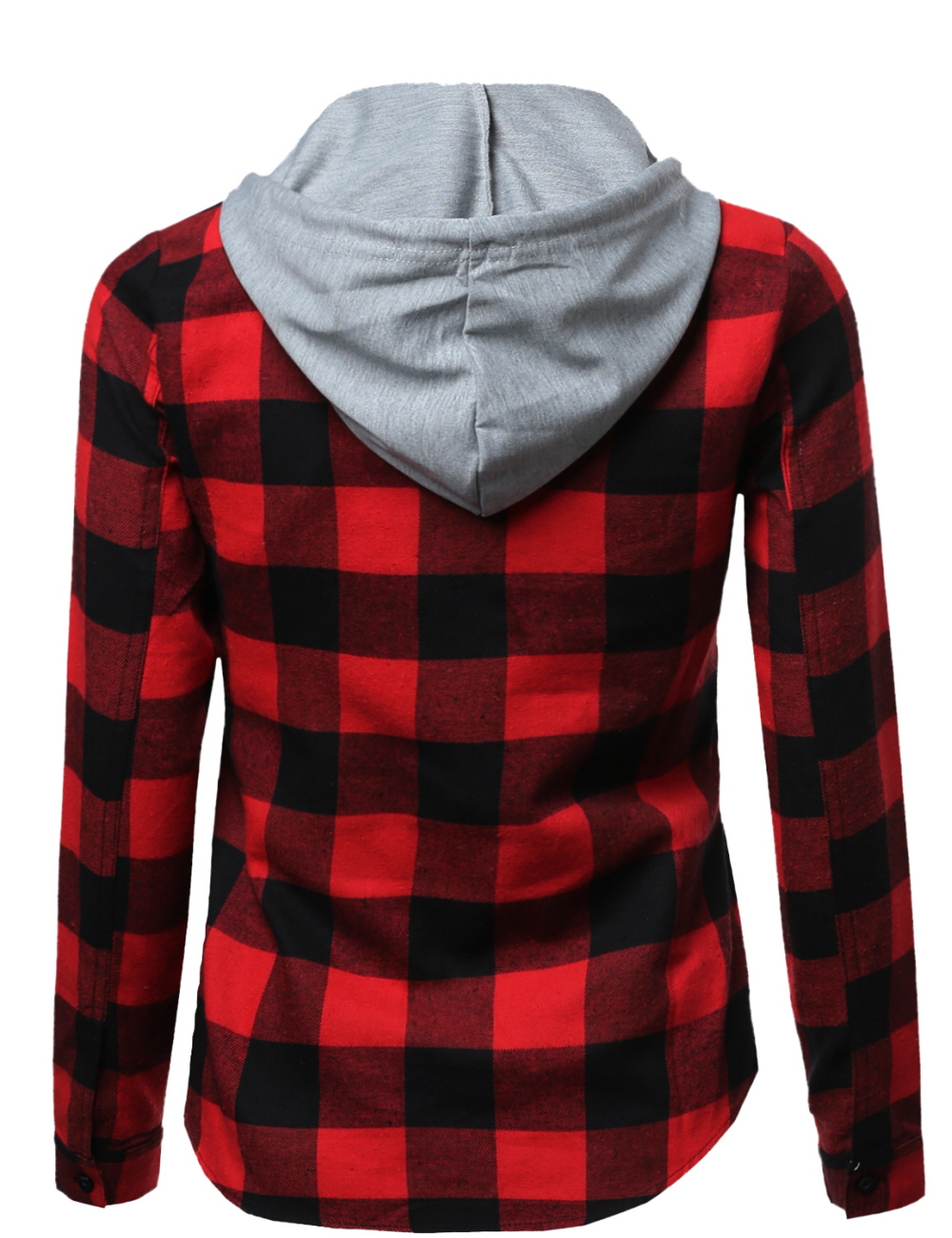 Fashionoutfit Women Casual Soft Plaid Check Detachable Hood Flannel Plus Size Ebay